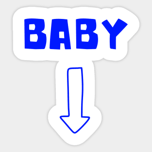 pregnancy announcement boy Sticker